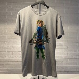 Legend of Zelda Breath of the Wild Link T Shirt Nintendo Gray L